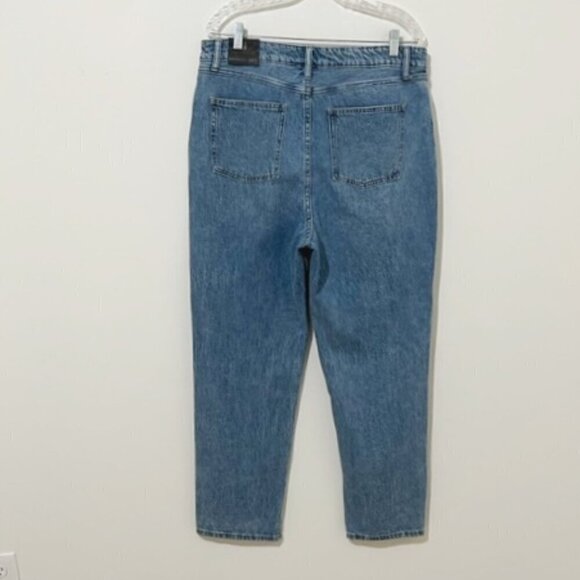 House of Harlow 1960 Super High Rise Straight Leg Jeans Split Hem Size 32 - Picture 2 of 7